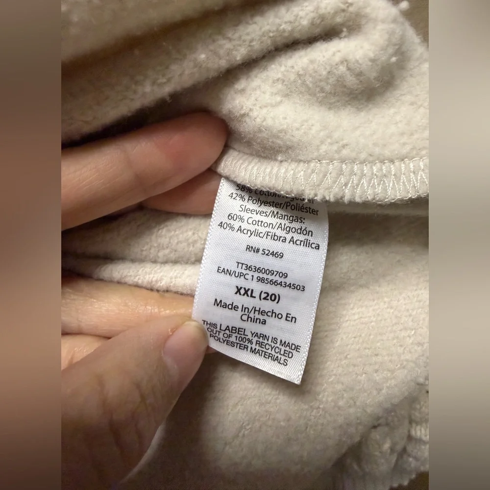 SOLD: Mercari. Time & Tru Textured-Sleeve Hoodie – Size XXL (20) - Picture 4 of 4